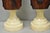 Late 20th Century Classical Maitland Smith Style Carved Mahogany Wood Bust on Alabaster - A Pair For Sale - Image 10 of 15