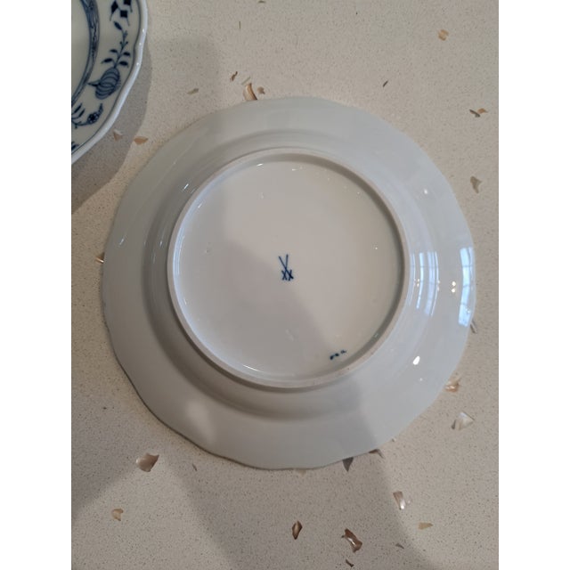 Early 1900's Meissen Salad Plates - Set of 6 For Sale - Image 9 of 16
