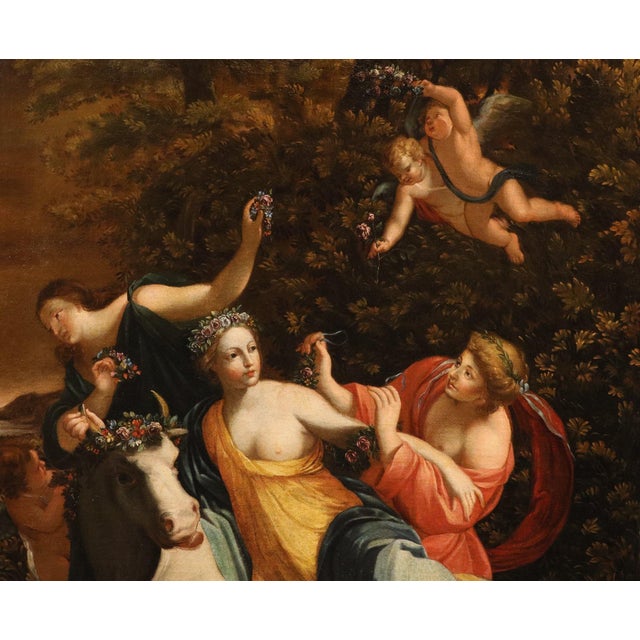 Follower of Simon Vouet, Nude The Rape of Europa, 18th Century Oil Painting on Canvas, Framed For Sale - Image 10 of 16