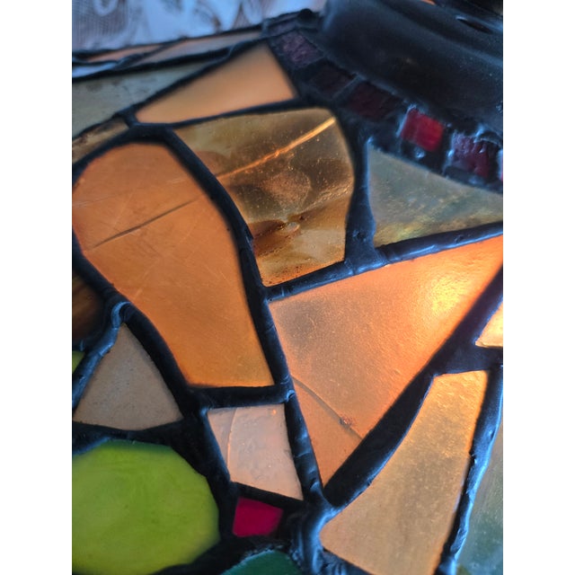 1910s Salem Brothers Leaded Glass Tiffany Style Lamp For Sale - Image 14 of 14