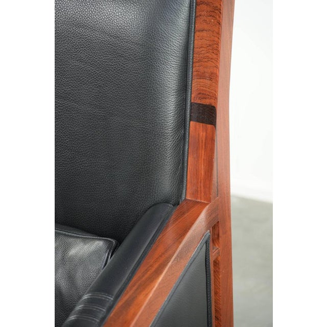 Art Deco Black Cowhide Decoforma Series High Back Lounge Chair from Schuitema For Sale - Image 13 of 14