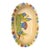 Vintage Hand-Painted Mexican Tonalá Ceramic Oval Scalloped Bowl - 8.5" For Sale
