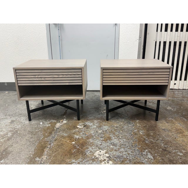 Design Plus Gallery presents a Pair of Adrian One-Drawer Nightstands by Room & Board from Room & Board. Each nightstand is...