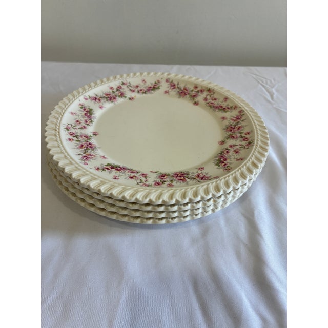 Mid 20th Century Harker Royal Gadroon Bridal Rose Plates – Set of 4 For Sale - Image 11 of 11