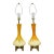 Vintage Mid Century Modern Orange Drip Glazed Ceramic Table Lamps - A Pair For Sale