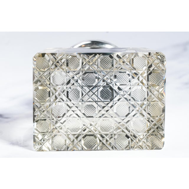 Stunning Large Ornate Antique Paperweight Sterling Silver Desk Inkwell For Sale - Image 11 of 15