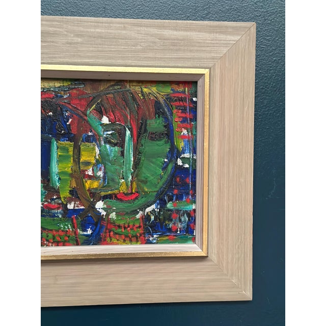 Louis Zelig, Faces, 1950s, Oil Painting on Panel, Framed For Sale - Image 5 of 18