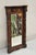 Antique American Empire Walnut Leaf Carved Wall Console Pier Mirror. Circa Late 19th Century. Measurements: 38" H x 22" W...