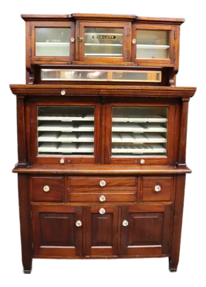 American Dental Co. Mahogany Sterilizer Cabinet
