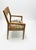 Wood Mid Century Modern Teak Arm Chairs, Upholstered Seat, Tapered Legs, Minimalist Design For Sale - Image 7 of 9