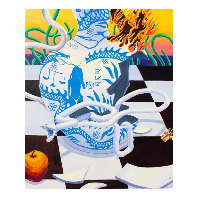 Laura Rubio Bañón, Dissatisfied, Acrylic on Canvas For Sale