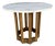 Harvey Probber Travertine and Walnut Circular Side Table For Sale
