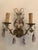 Shabby Chic 1920s French 2 Arm Brass Sconces With Clear & Amethyst Crystals - a Pair For Sale - Image 3 of 9
