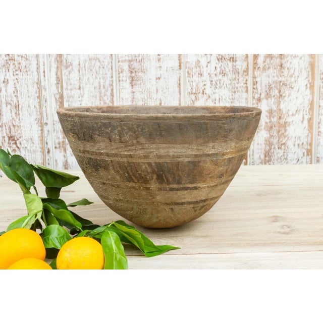 Brown Antique West African Rustic Bowl For Sale - Image 8 of 9