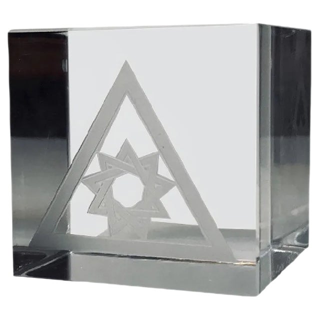 Scandinavian Modern Style Lead Crystal Paperweight from Orrefors, 1972 For Sale