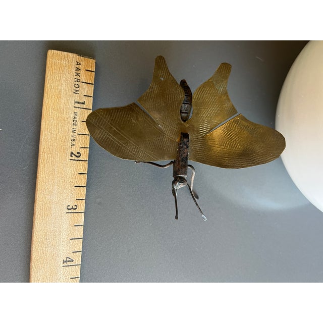 Brass Moth Insect Handmade French 2 X 4 For Sale - Image 15 of 16