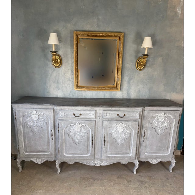 French 1920s Louis XV Style Step Front Buffet For Sale - Image 3 of 4