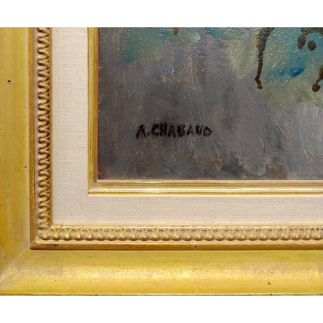 Wood Auguste Chabaud -Winding Road in a French 1940s Fauvist Landscape -Oil Painting For Sale - Image 7 of 11