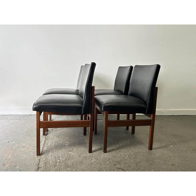 Set of four British Vanson dining chairs designed by Peter Hayward, one of Britain’s most celebrated post-war furniture...