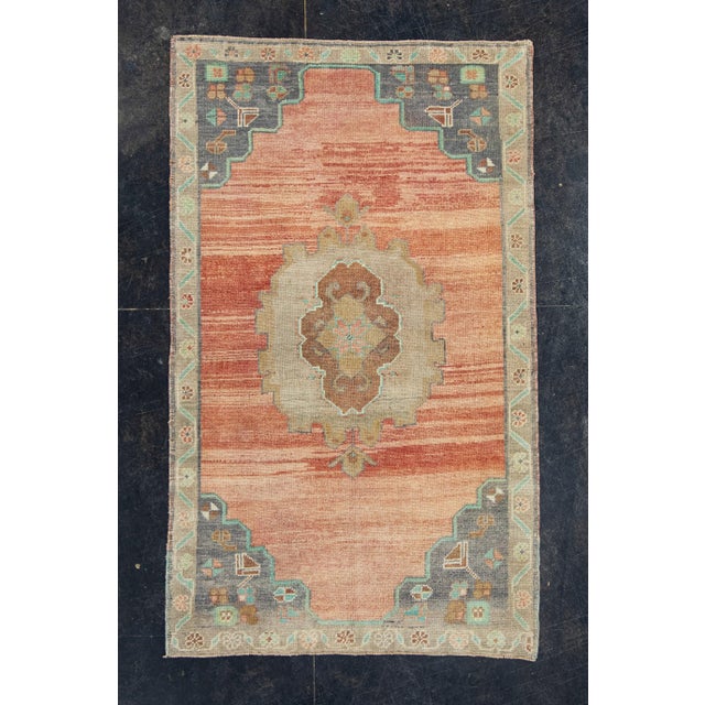 Terra Cotta Turkish Vintage Rug 3'5" x 5'9" #17419 For Sale - Image 8 of 8