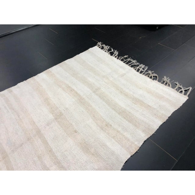 Textile Vintage Modern Turkish Hemp Kilim Rug- 5′4″ × 10′9″ For Sale - Image 7 of 11