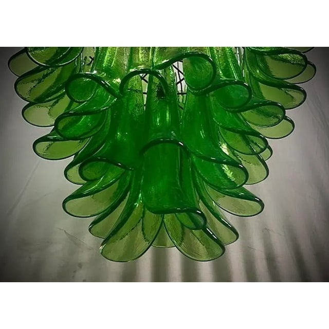 Mid-Century Modern Green Murano Glass Chandelier from Mazzega, 2000s For Sale - Image 3 of 9