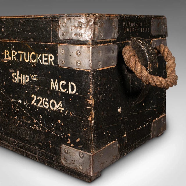 1940s Vintage English Cedar Shipwright's Tool Chest For Sale - Image 10 of 12