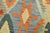 Kilim Rug 4’2” X 5’10” Multicolor Wool Tribal Handwoven Oriental Carpet For Sale - Image 4 of 12
