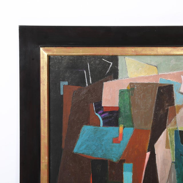 Art Deco Stage Set Oil on Canvas Painting Signed William Freed For Sale - Image 14 of 18