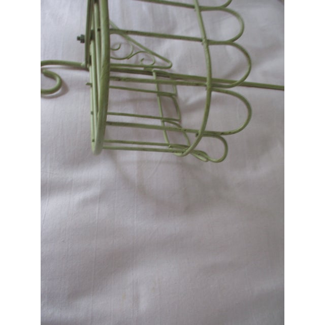 1960s Vintage Ornate French Wire Two Tier Table Top Planter For Sale - Image 5 of 9