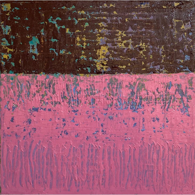 What I enjoy most about this small oil painting on canvas is the layering of the paint so previous colors of paint show...