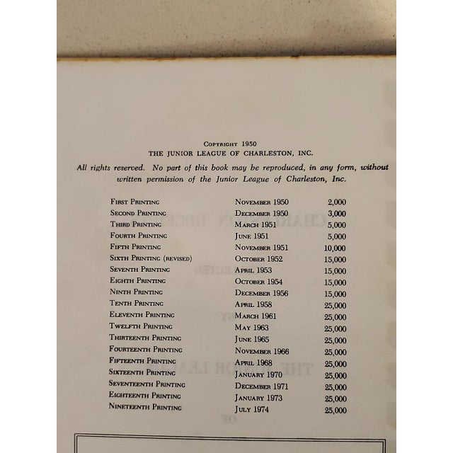 Charleston's Receipts (Recipes), 1950 Edition For Sale In Miami - Image 6 of 7