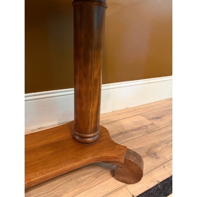 Antique 19th Century American Empire Walnut Library Table (36") For Sale - Image 9 of 18
