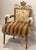 Animal Skin Antique Royal Crown Gold Armchair With Red Fox Fur For Sale - Image 7 of 9