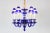 Czechoslovakian Blue Glass Chandelier, 1940s For Sale - Image 4 of 12