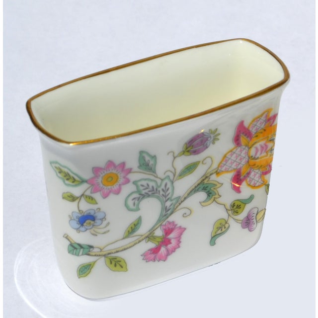 Ceramic Late 20th Century Minton Haddon Hall Cigarette Holder Fine Bone China 24k Gold For Sale - Image 7 of 14