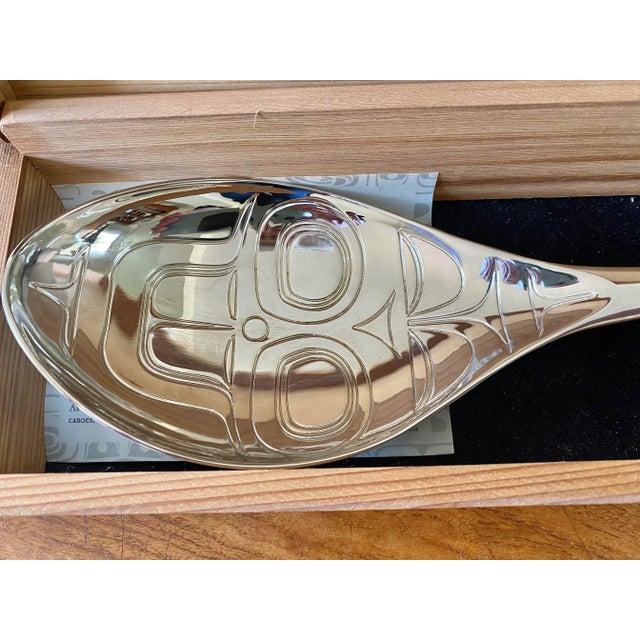 Large Modernist Serving Spoon Designed by Corey Bulpitt (Documented Haida) For Sale - Image 4 of 7