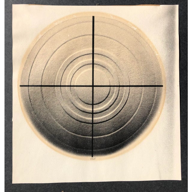 Mid-Century Modern 1965 Victor Huggins Mixed Media Print For Sale - Image 3 of 3