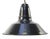 Vintage Industrial French Black Dark Blue Enamel Pendant Lamp For Sale