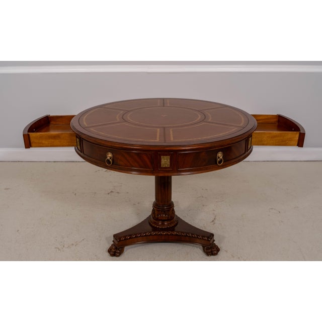 Scarborough House Round Leather Top Center Table For Sale - Image 4 of 18