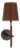 Thomas O'Brien for Visual Comfort Signature Bryant Wrapped Sconce in Bronze and Saddle Leather with Saddle Leather Shade For Sale