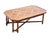 American Henredon Furniture Four Centuries Collection Solid Oak Rustic Americana 46" Accent Coffee Table W. Lattice Parquet Top For Sale - Image 3 of 10