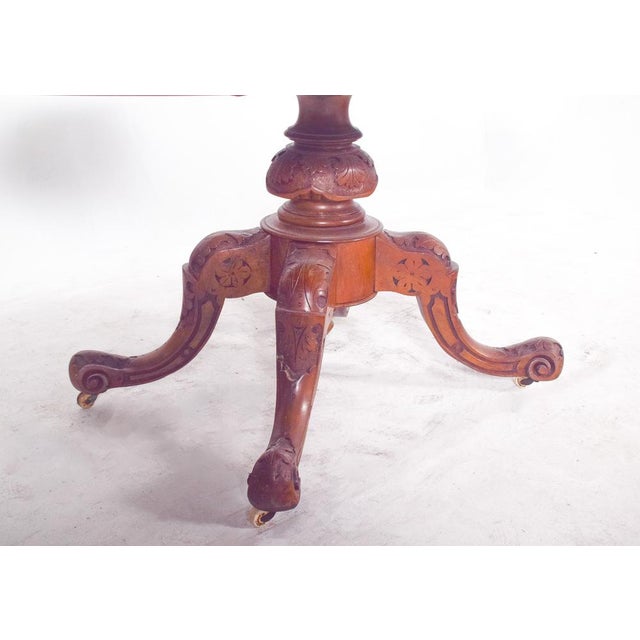 Antique Oval Walnut Dining Table, 1890s For Sale - Image 3 of 13