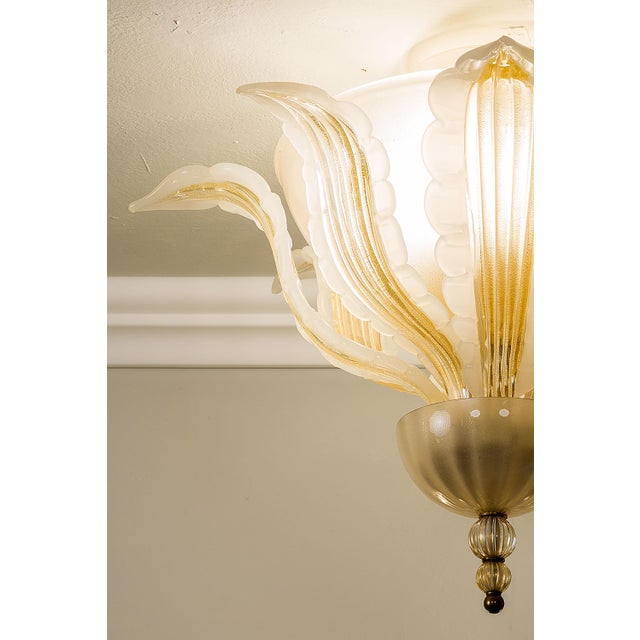 Ceiling Light with 4 Lights in Murano Blown Glass, 1960s For Sale - Image 6 of 16