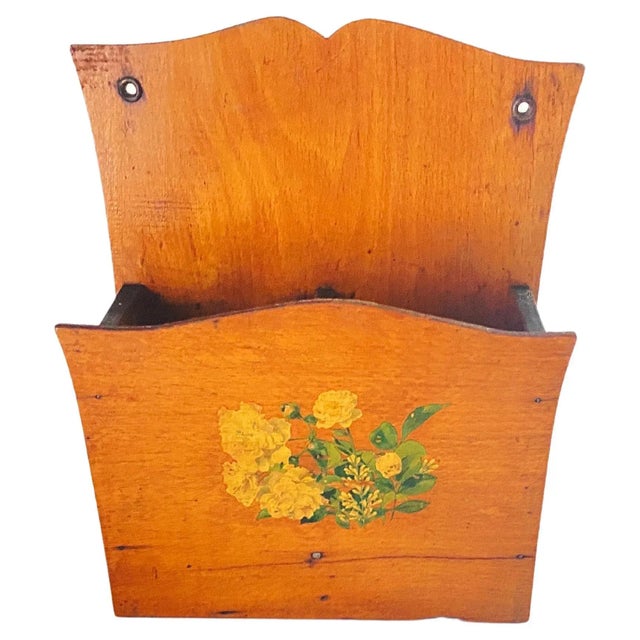 19th Century Wall Vide Poche in Brown Color Painted For Sale - Image 11 of 11