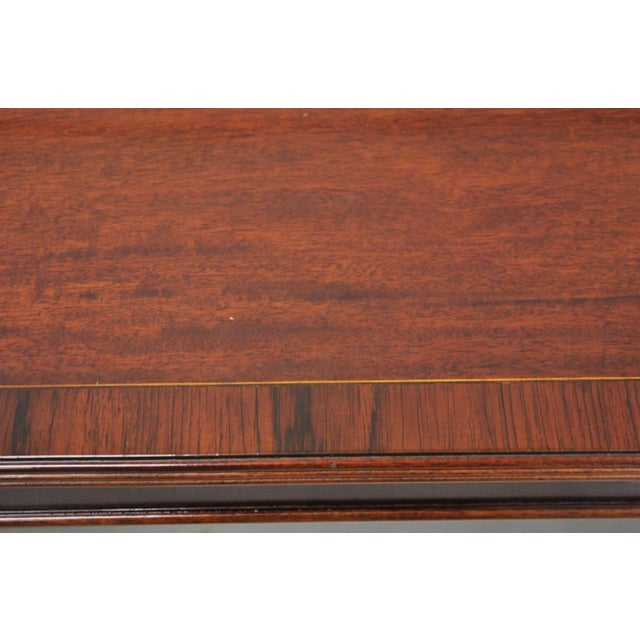 Antique Sheraton Mahogany Duncan Phyfe Dropleaf Sideboard Console Buffet Table For Sale - Image 11 of 17