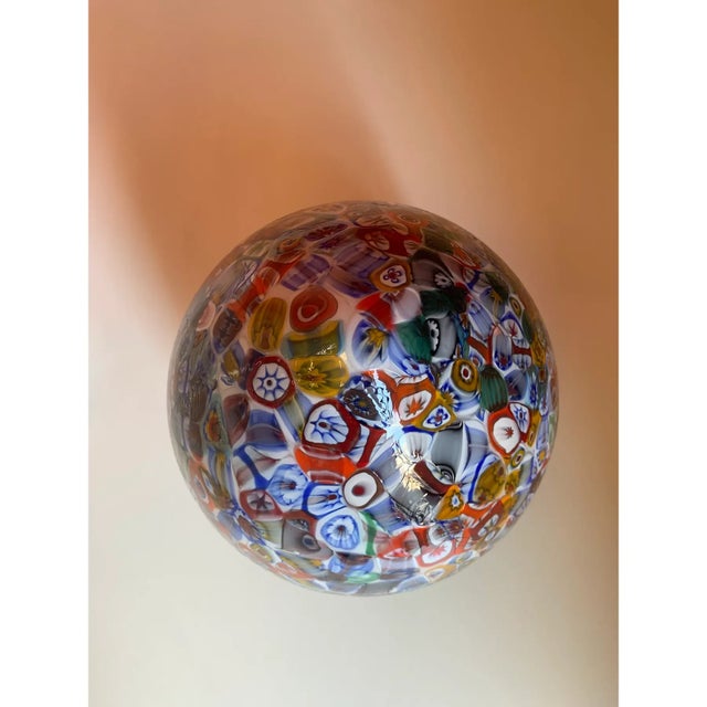 Murano multicolored millefiori Murrine make up this scenographic table lamp. Egg lamp, a shape that symbolizes birth and...