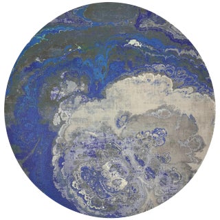 Nicolette Mayer Agate Sodlaite 16" Round Pebble Placemat For Sale
