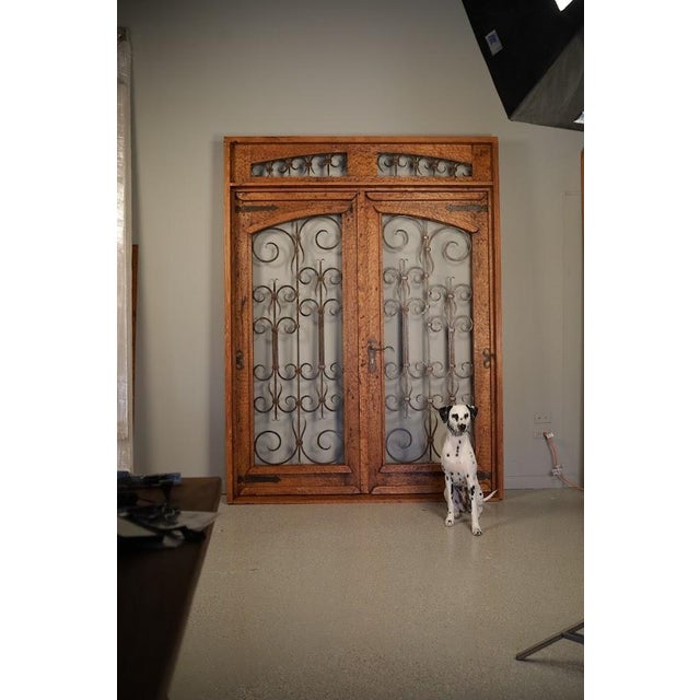 Not Yet Made - Made To Order Handcrafted Solid Wood Rustic Double Exterior Door – Custom Mexican Design Made to Order For Sale - Image 5 of 16