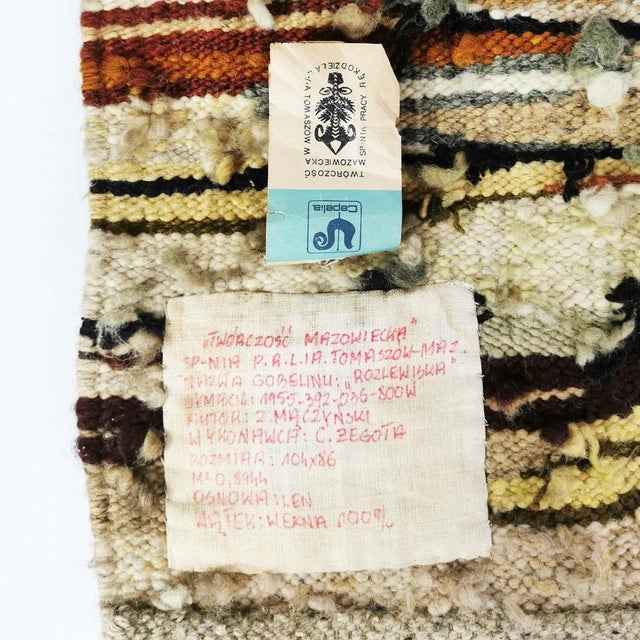 Wall Tapestry by Z. Mączyński & C. Żegota, 1970s For Sale - Image 6 of 9